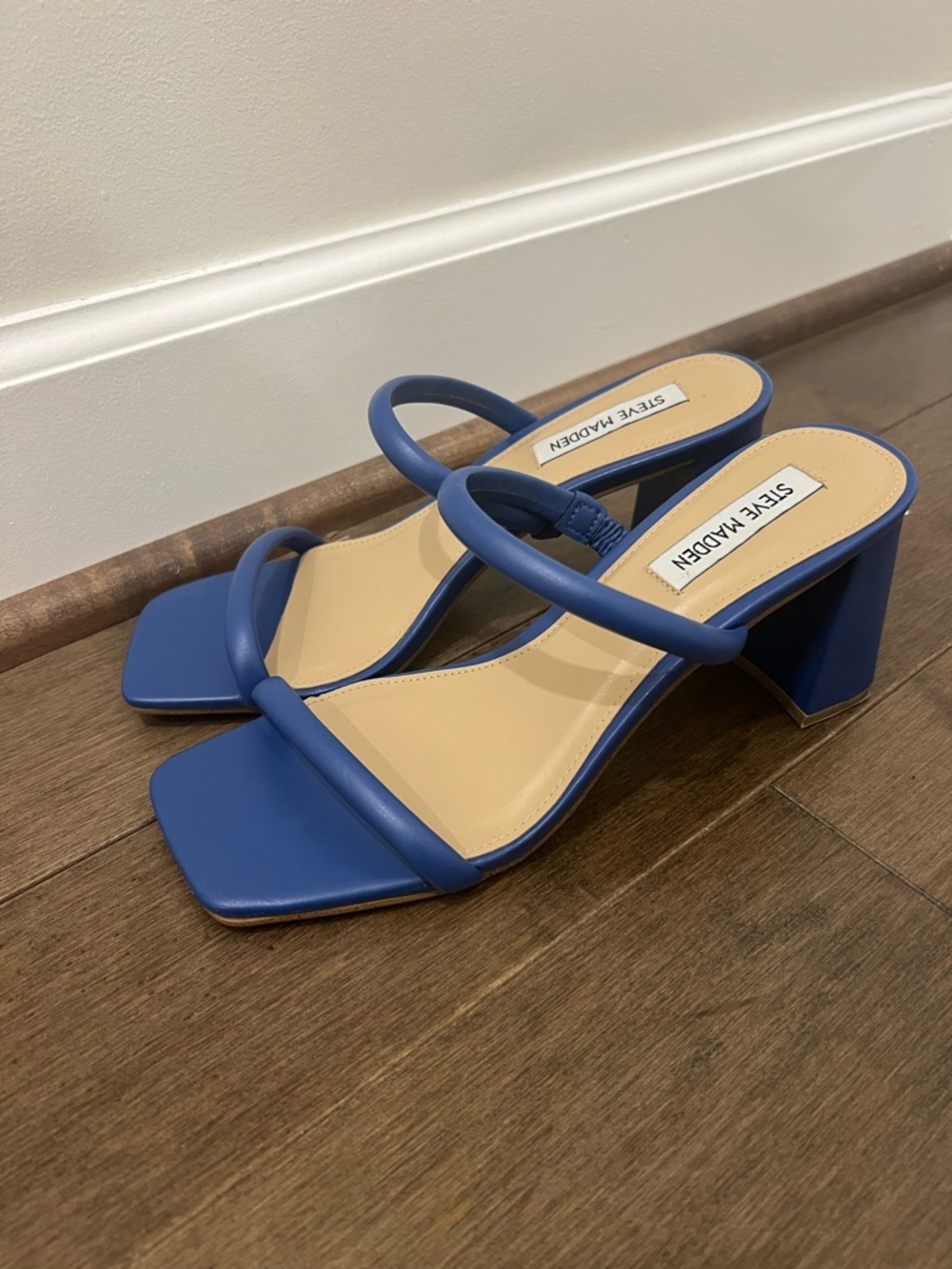 Steve Madden Blue Block Heel Sandals
